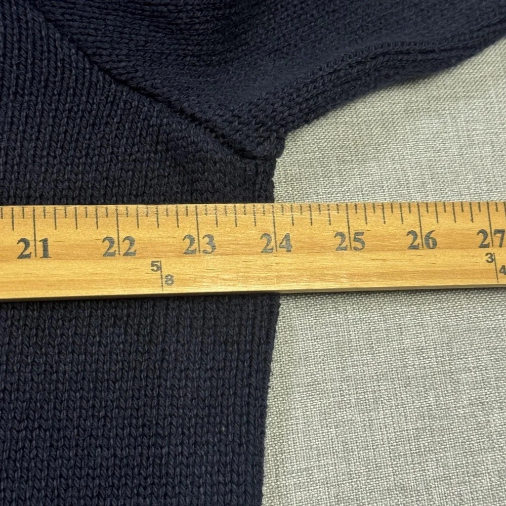 Polo Ralph Lauren Sweater Pullover Men XL Blue Pima Cotton Crew Neck Heavyweight